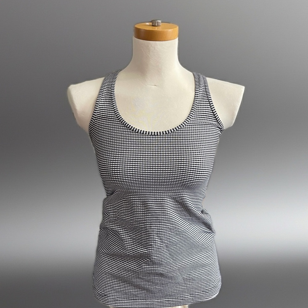 Lululemon Cool Recerback Gingham Check Tank Top Sz 6